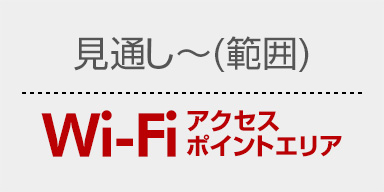見通し～Wi-Fiアクセスポイントエリア