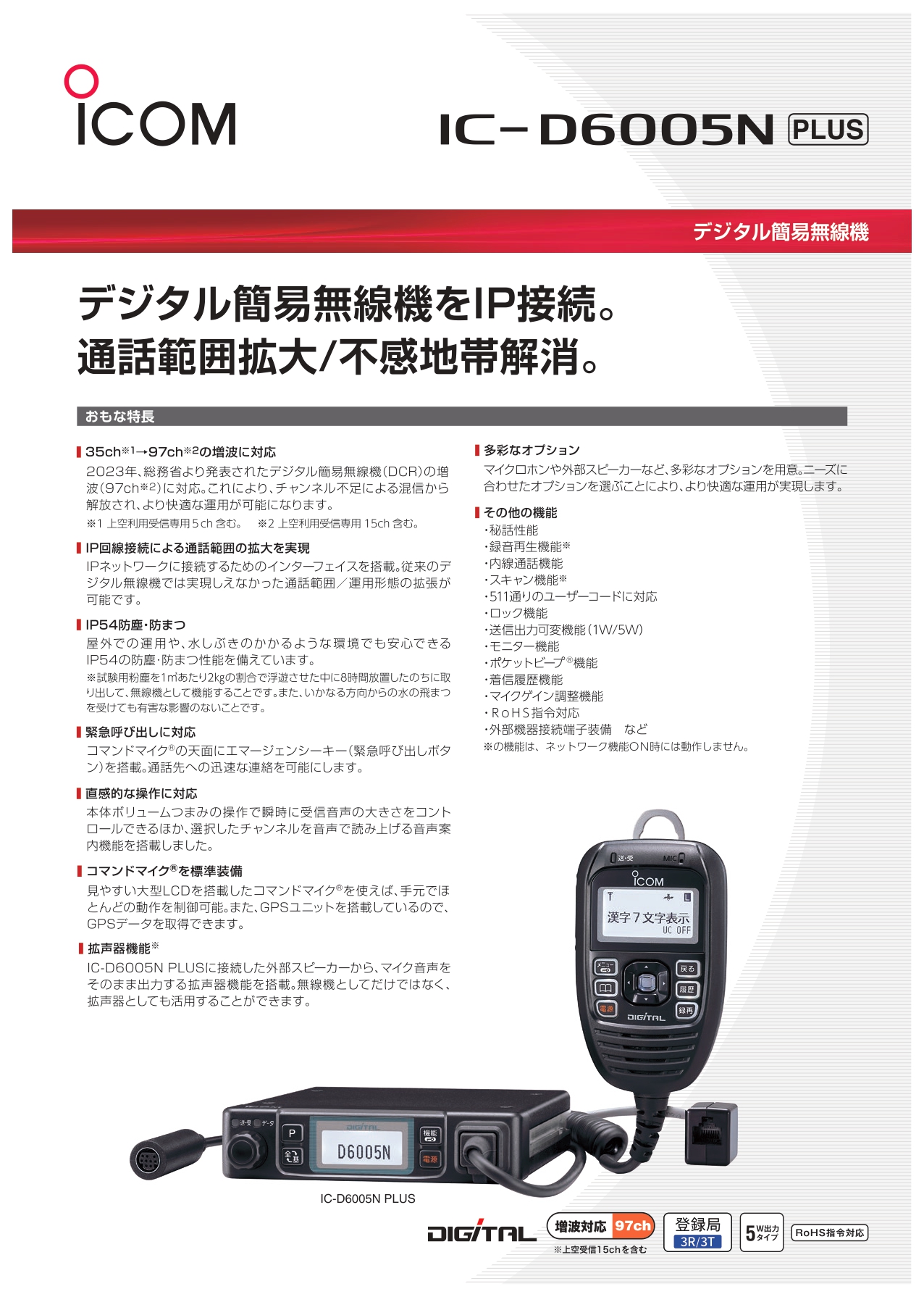 IC-D6005N PLUSカタログ